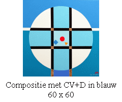 Compositie met CV+D in blauw